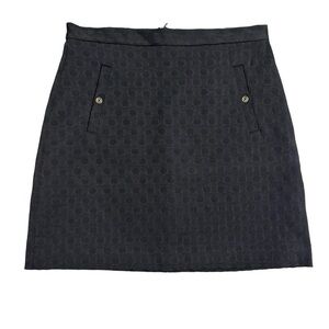 Banana Republic Black Textured A Line Skirt